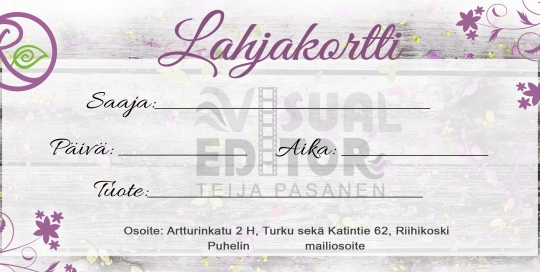 Raija Lehtelä hieroja lahjakortti